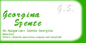 georgina szente business card